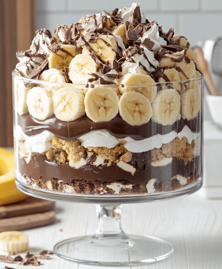 Chocolate Peanut Butter Banana Cream Trifle Recipe