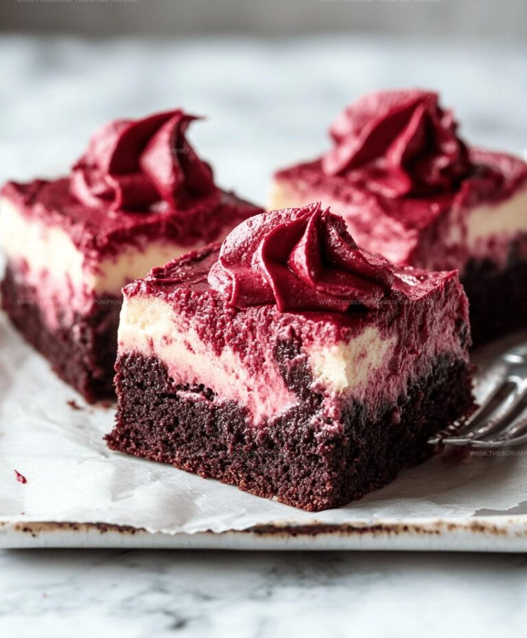 Red Velvet Cheesecake Swirl Brownies Recipe