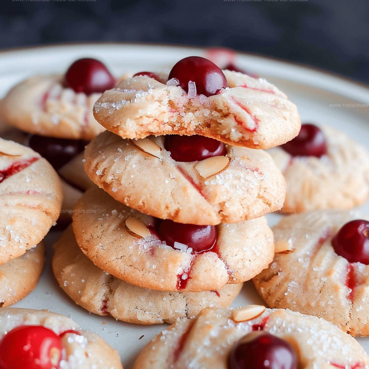 Cherry Almond Shortbread Cookies Recipe