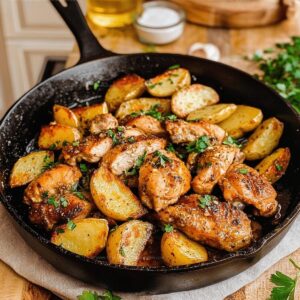 Garlic Butter Chicken And Potatoes Skillet Recipe