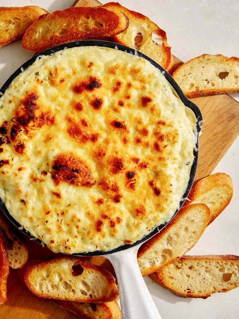 Baked Garlic Bread Dip Recipe