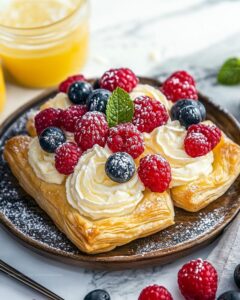 Decadent Mascarpone and Lemon Curd Puff Pastries Recipe