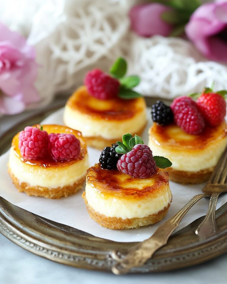 Miniature Mini Creme Brulee Cheesecakes Recipe