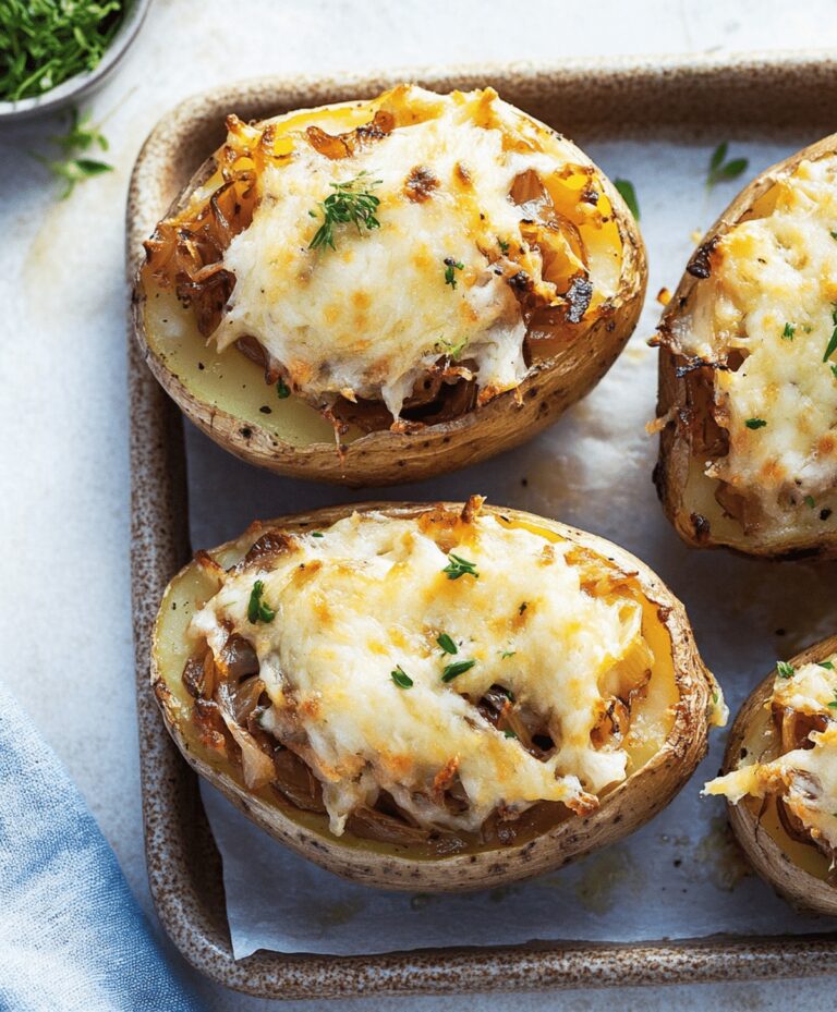 French Onion Stuffed Potatoes Recipe