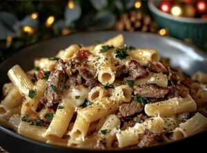 Philly Cheesesteak Pasta Recipe