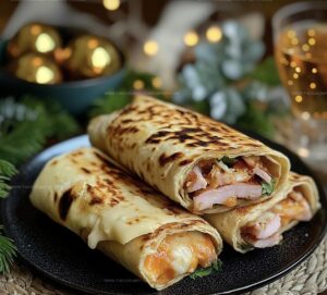 Crackle-Crisp Air Fryer Hot Chicken Ham And Cheese Wraps Recipe