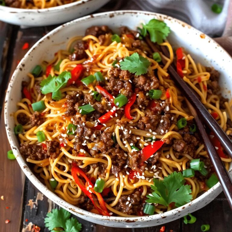 Wok-fired Asian Ground Beef Noodles Recipe