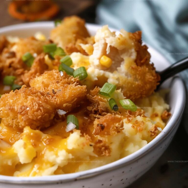 Mashed Potato Casserole with Crispy Chicken Recipe
