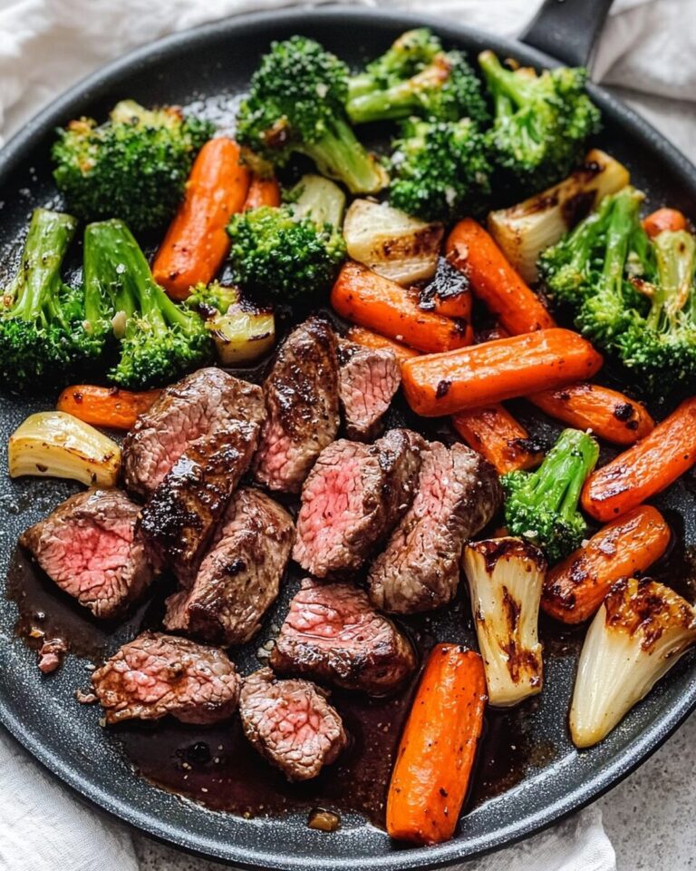 Savory Balsamic-Glazed Steak with Roasted Vegetables Recipe