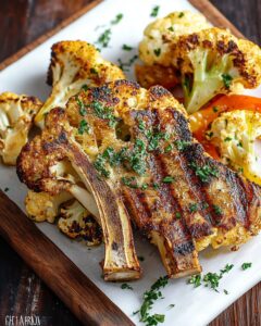 Garlic Herb Roasted Cauliflower Steak Recipe