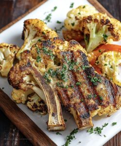 Garlic Herb Roasted Cauliflower Steak Recipe