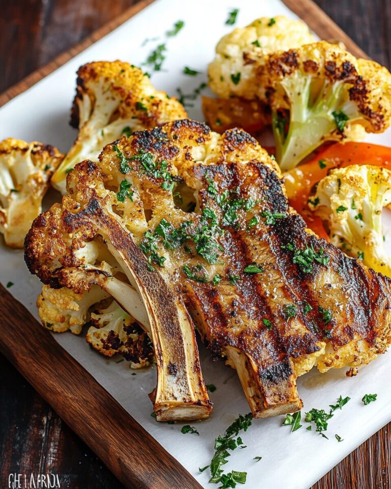 Garlic Herb Roasted Cauliflower Steak Recipe