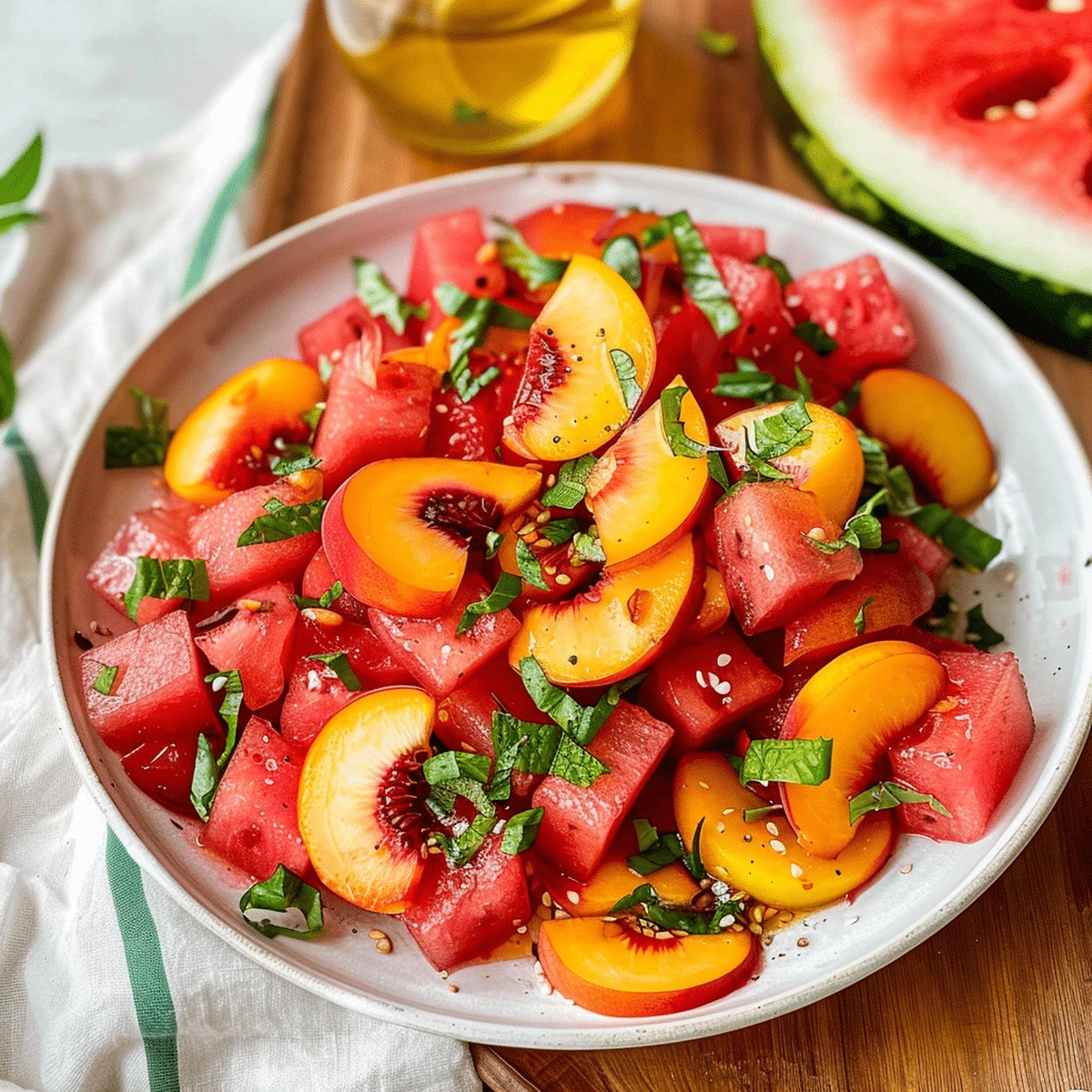 Peach Watermelon Salad Recipe