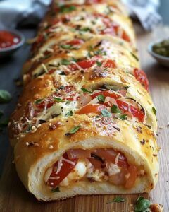 Flaky Italian Stromboli with Savory Fillings Recipe