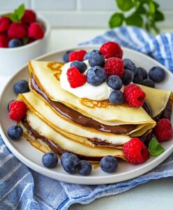 Nutella Cream-filled Crepes Recipe
