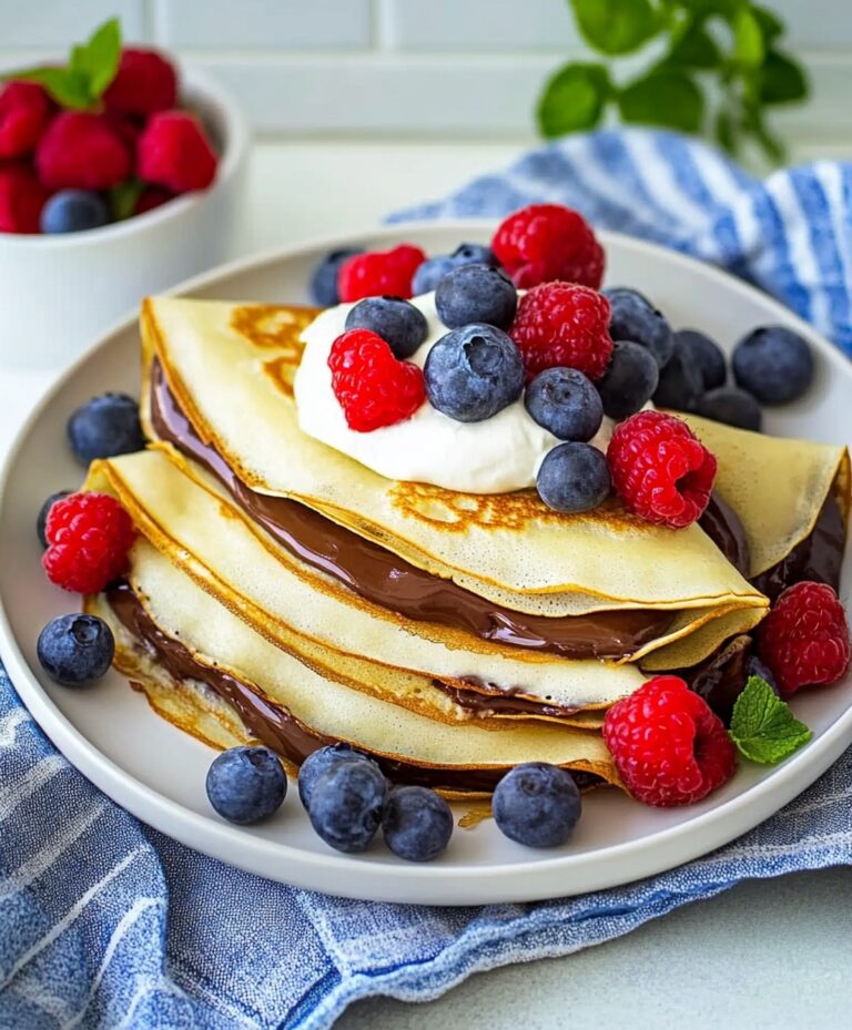 Nutella Cream-filled Crepes Recipe
