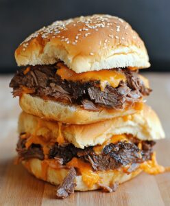 Easy Roast Beef And Cheddar Sliders Recipe