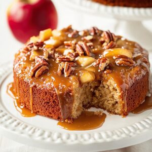 Apple Pecan Cake With Caramel Glaze Recipe