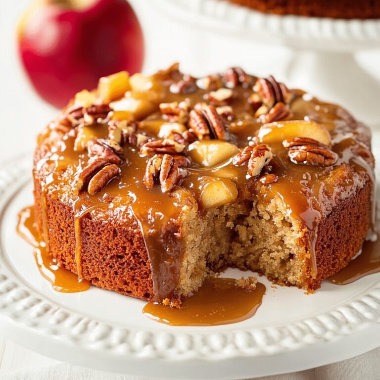 Apple Pecan Cake With Caramel Glaze Recipe