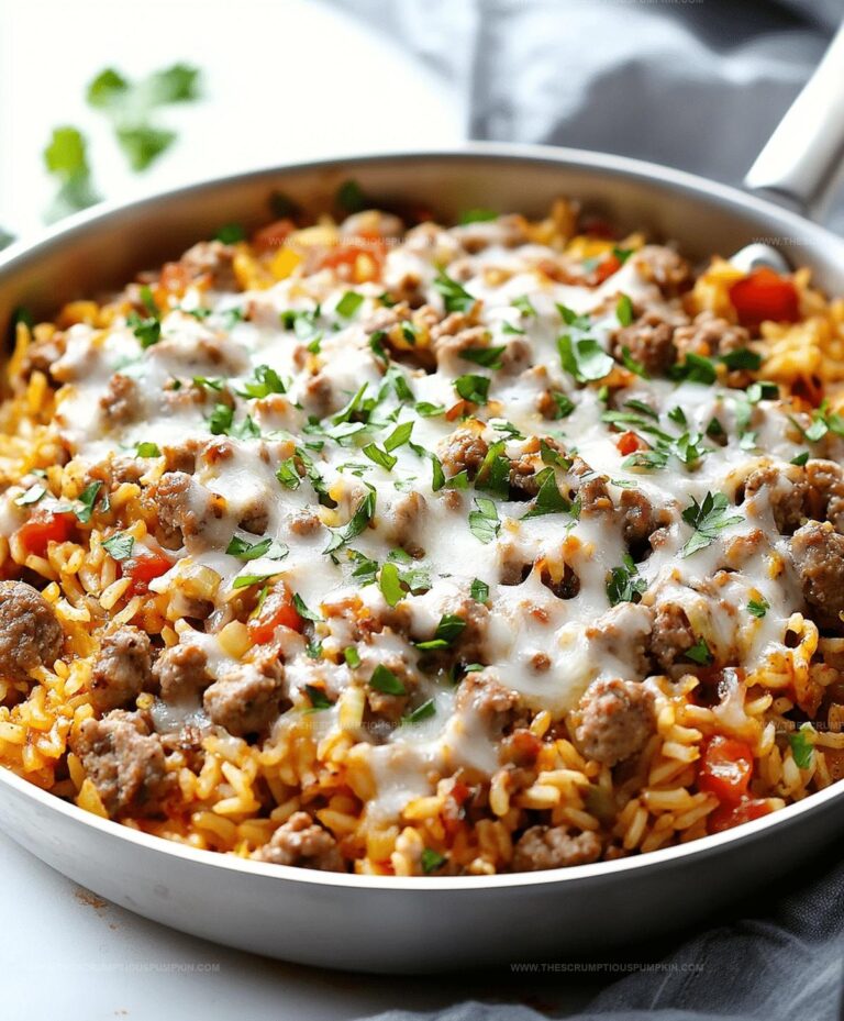 Ground Sausage And Rice Skillet Recipe