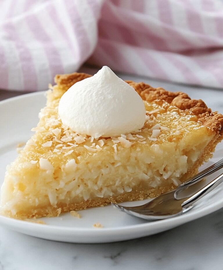 Easy Coconut Pie Recipe
