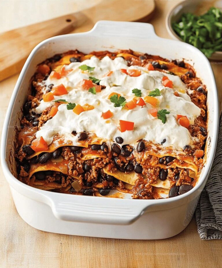 Black Bean And Beef Enchilada Casserole Recipe