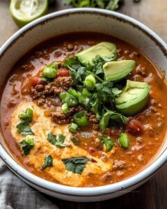 Spicy Queso Beef Chili Recipe