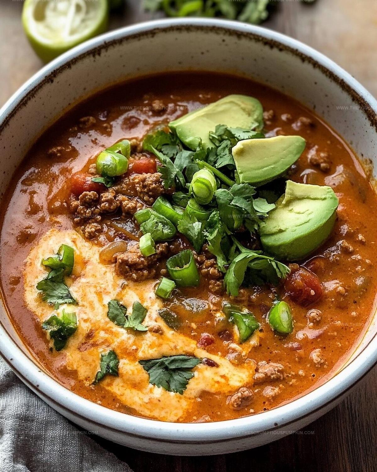 Spicy Queso Beef Chili Recipe