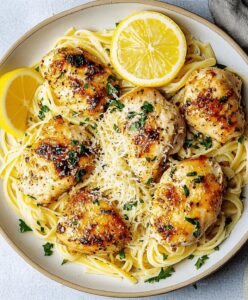Lemon Garlic Butter Chicken With Parmesan Linguine Recipe