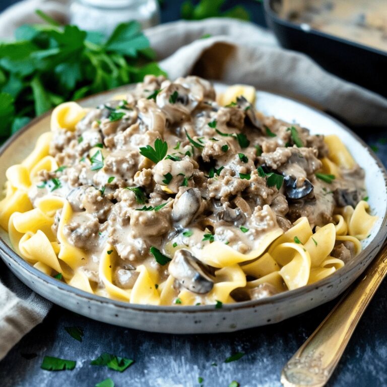 Cozy Beef Stroganoff with Ground Beef Recipe