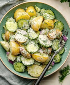 Potato And Cucumber Salad With A Creamy Dill Dressing Recipe