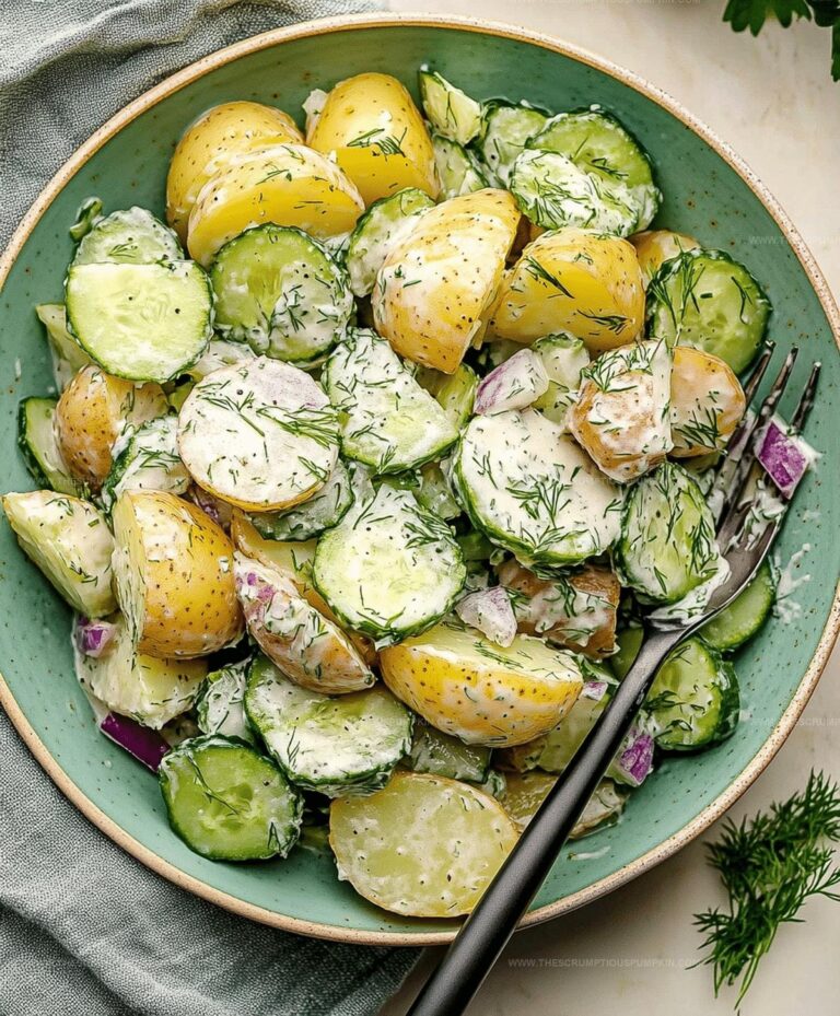 Potato And Cucumber Salad With A Creamy Dill Dressing Recipe