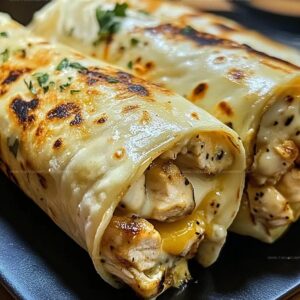 Super-Melty Garlic Chicken Wraps Recipe