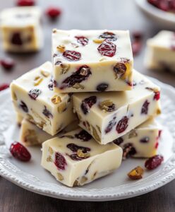 Cranberry White Chocolate Fudge Recipe