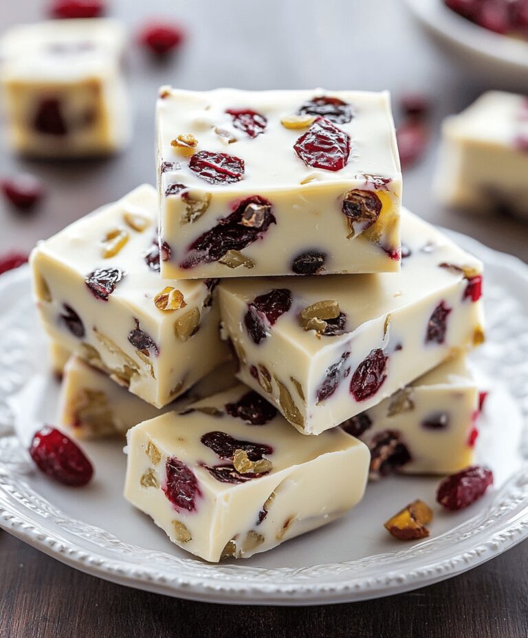 Cranberry White Chocolate Fudge Recipe