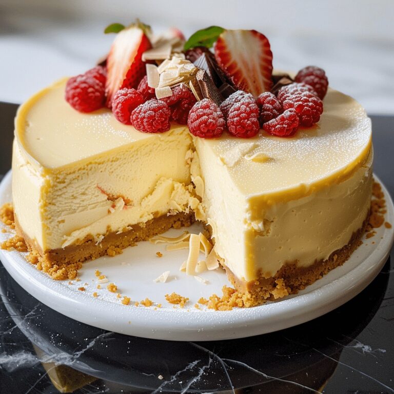 Super Creamy White Chocolate Cheesecake Recipe