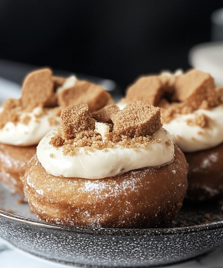 Fluffy Vanilla Doughnuts with Biscoff Custard Filling Recipe