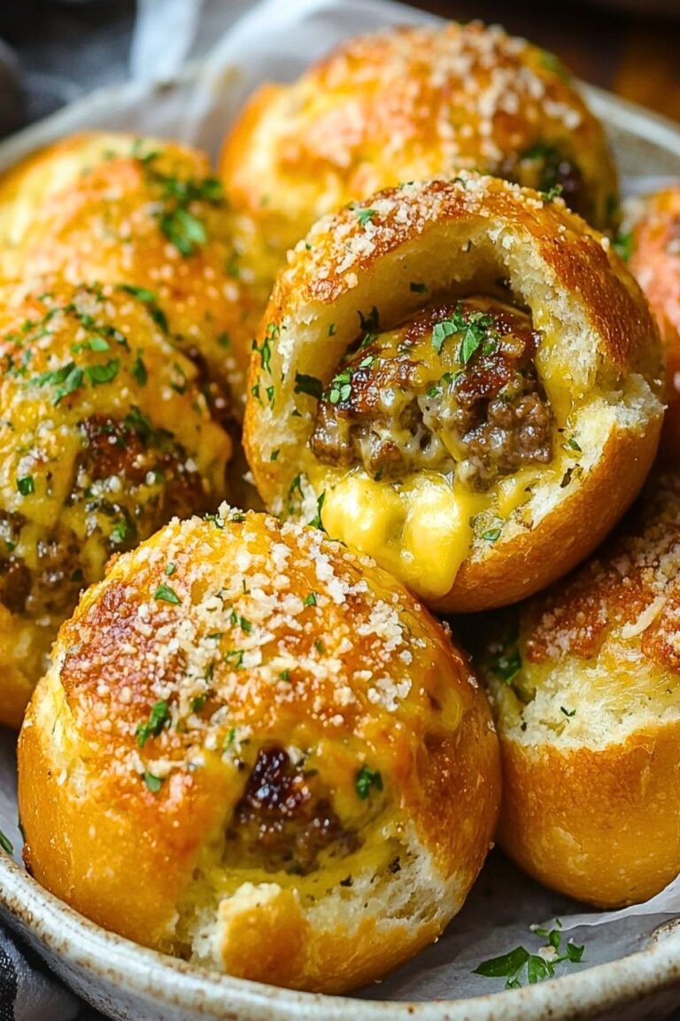 Garlic Parmesan Cheeseburger Bombs Recipe