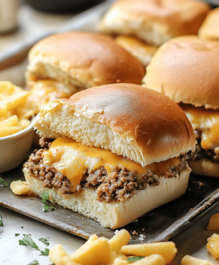 Cheesy Ground Beef Sliders Recipe