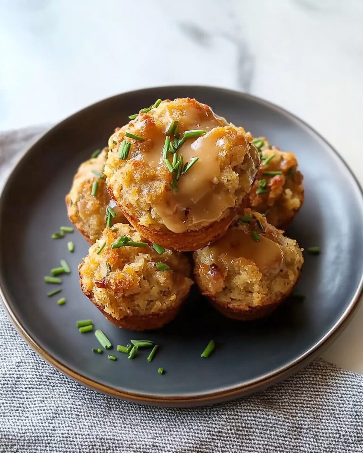 Gravy-Stuffed Stuffing Muffins Recipe