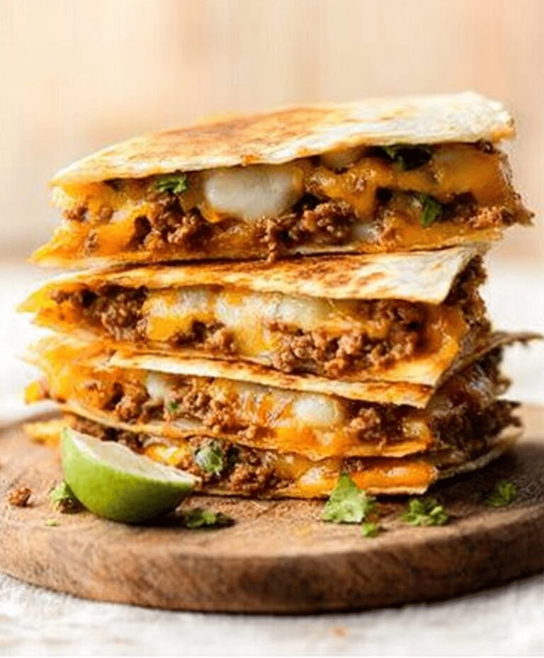 Cheesy Ground Beef Quesadillas Recipe
