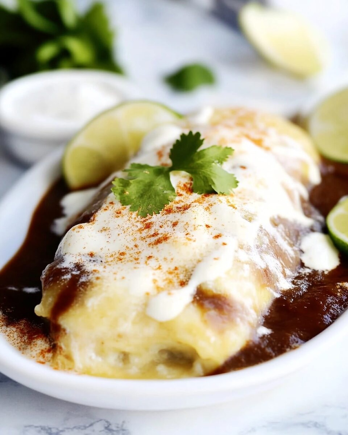 Bean-Smothered Tortillas with Mexican Flavors Recipe