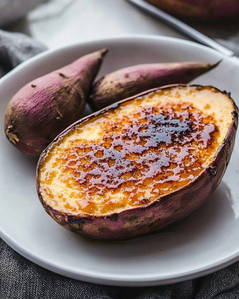 Japanese Sweet Potato Creme Brulee with a Crispy Caramelized Top Recipe