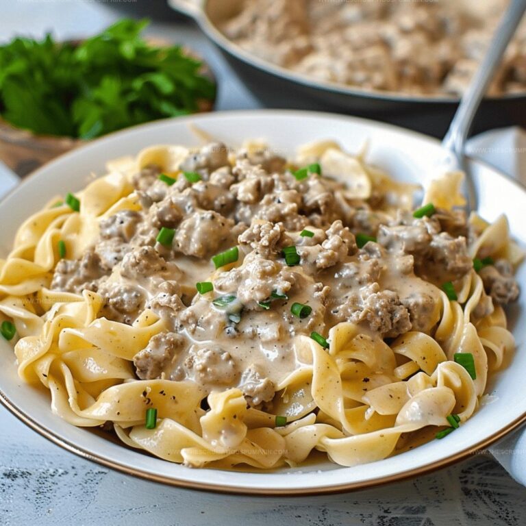 Homey Beef Stroganoff With Ground Beef Recipe
