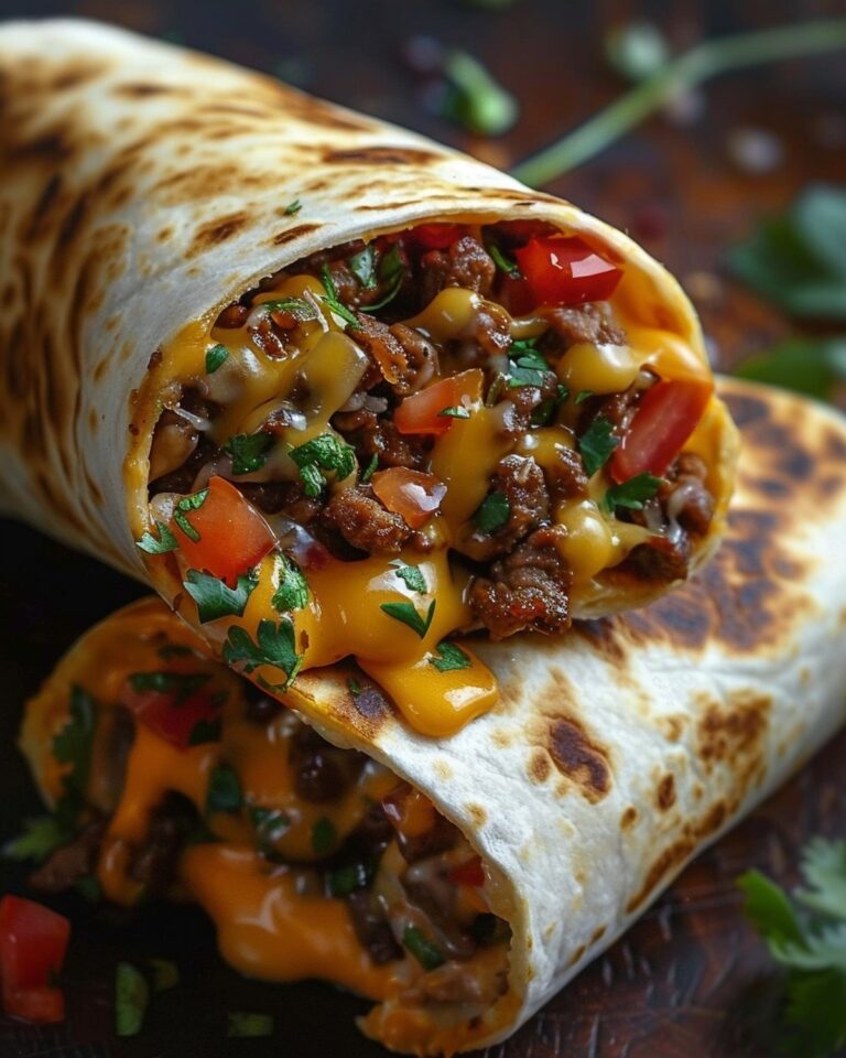 Cheesy Beef Fiesta Wraps Recipe