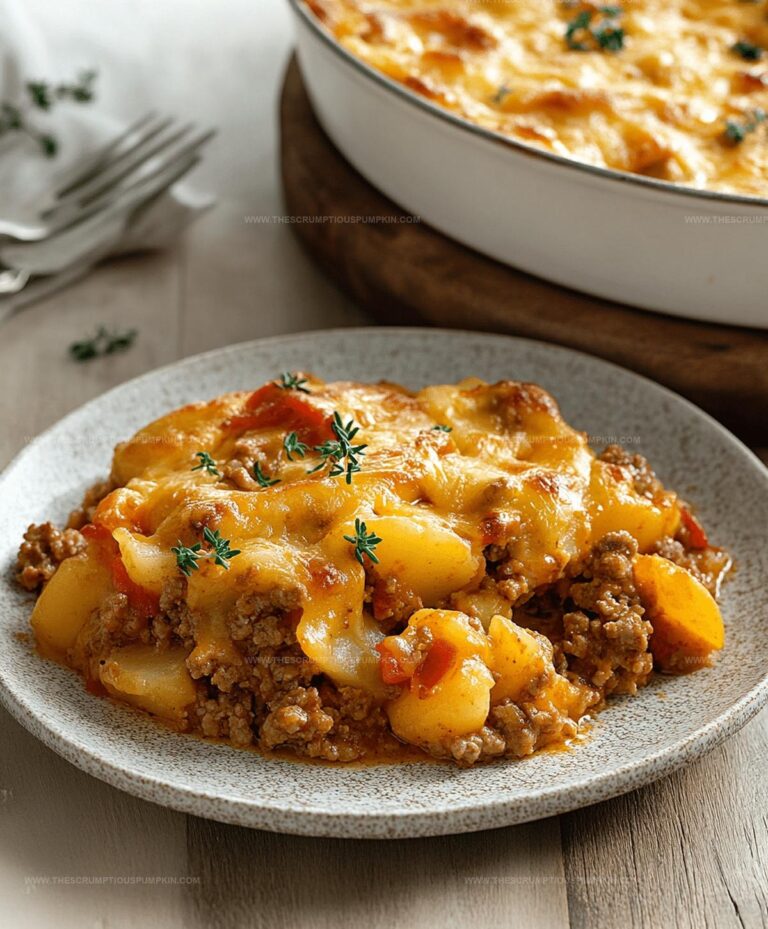 Cheesy Ground Beef And Potatoes Recipe