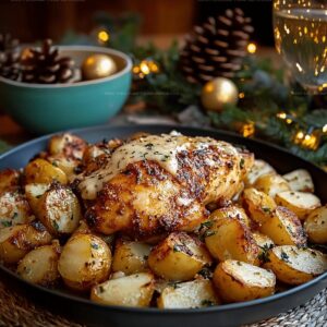 Aromatic Garlic Parmesan Chicken And Potatoes Recipe