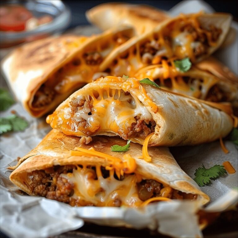 Loaded Cheesy Pocket Tacos Recipe