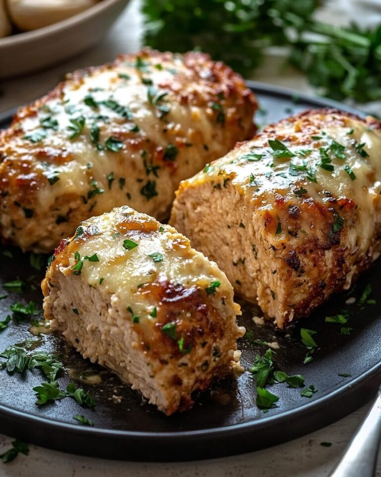 Savory Garlic Parmesan Chicken Loaf Recipe