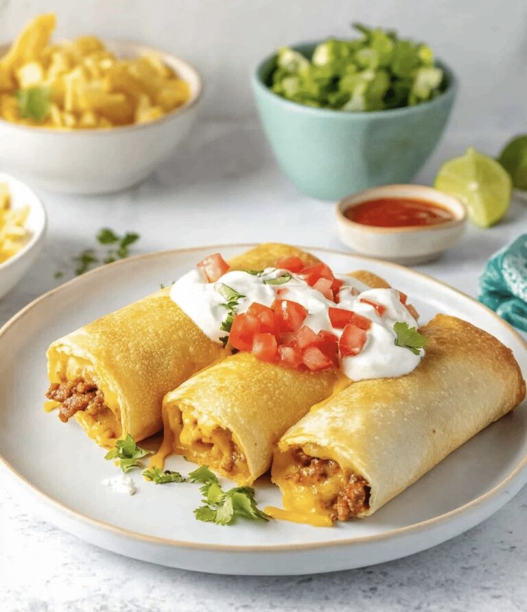 Zippy Beef And Cheese Chimichangas Recipe